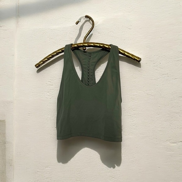 Aerie offline athleisure bra tank olive green M - Picture 1 of 5